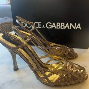 Dolce & Gabbana- Never Worn Bronze Sandal